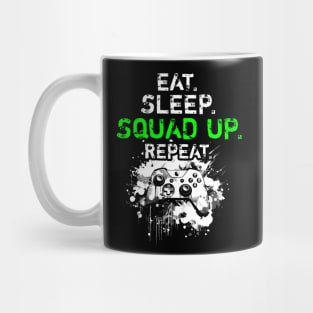 Cool Eat Sleep Squad Up Repeat Gamer Live Streamer Mug